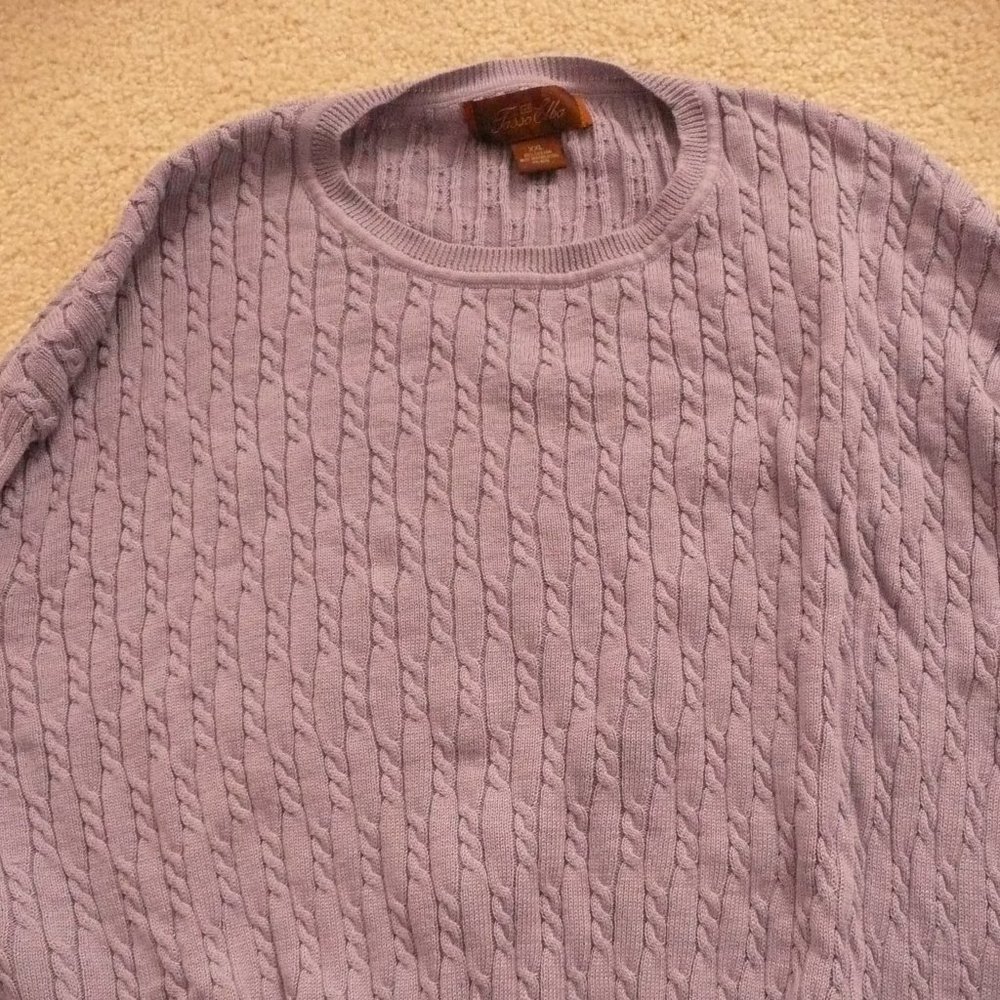 vintage tasso elba men's sweater purple size xxl